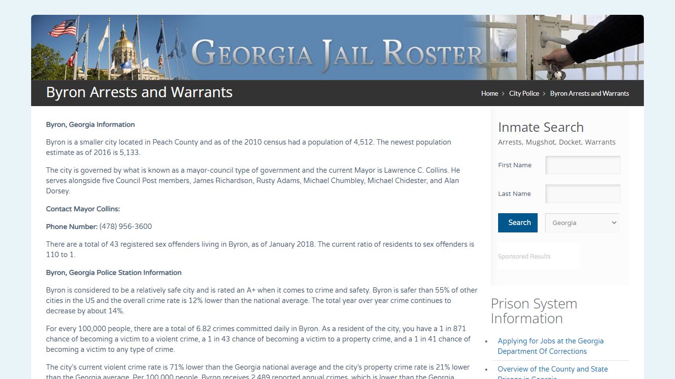 Byron Arrests and Warrants | Georgia Jail Inmate Search
